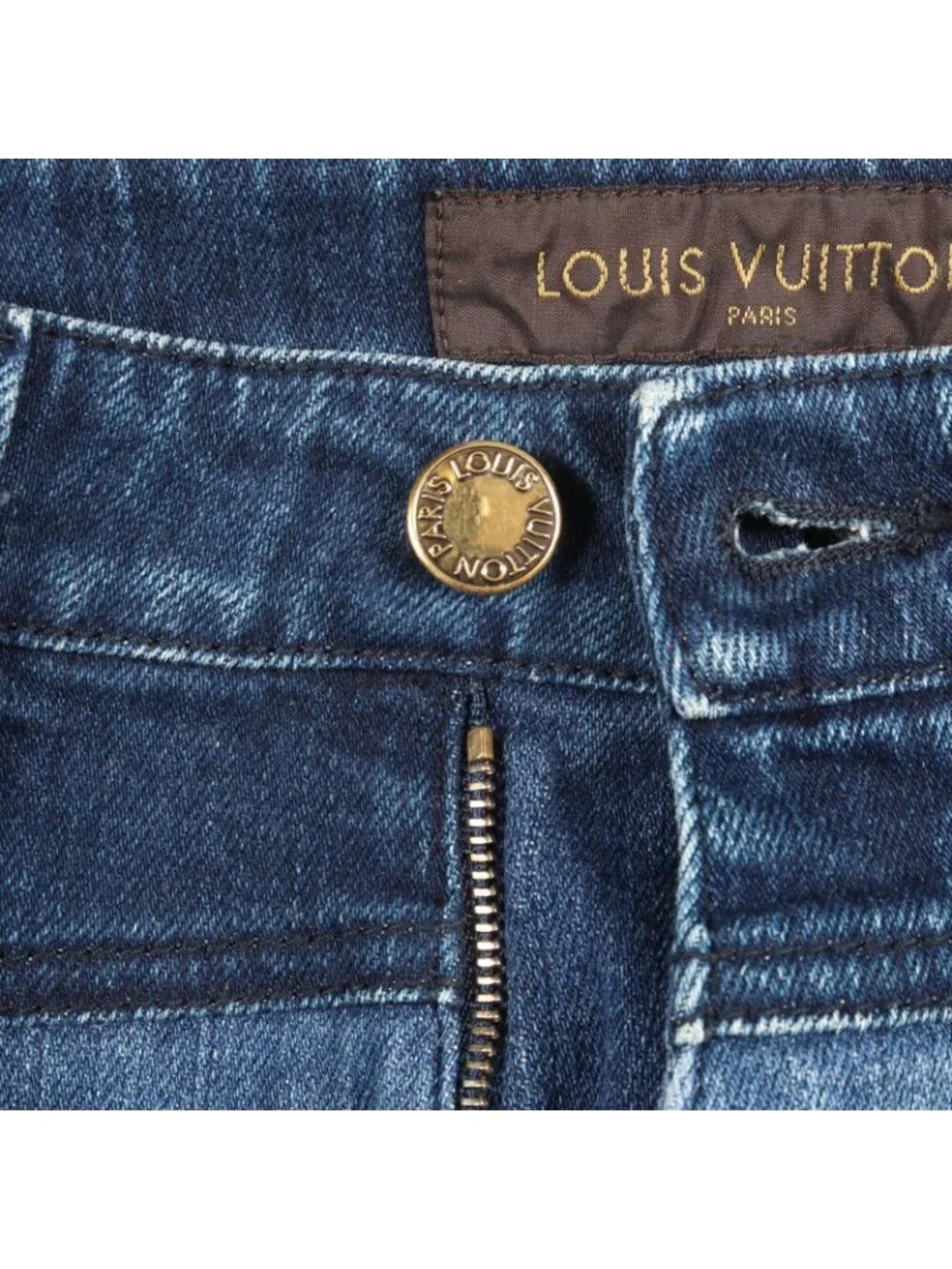 Louis Vuitton Denim Pants Patchwork Cotton Jeans